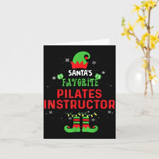 Santa's Favorite Lates Instructor Christmas Xmas G Karte (Gelbe Blume)