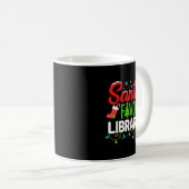 Santa's Favorite Librarian Christmas Library Book Kaffeetasse (VorderseiteRechts)