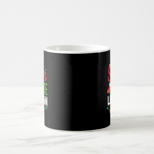 Santa's Favorite Librarian Christmas Library Book Kaffeetasse (Mittel)