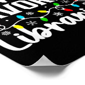 Santas Favorite Librarian Funny Christmas Family M Poster (Ecke)