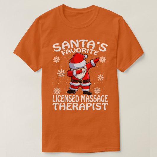 Santas Favorite lizenzierte Massagetherapeutin Chr T-Shirt (Design vorne)