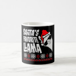 Santa's Favorite Llama Cool Sunglasses Side XMas Kaffeetasse