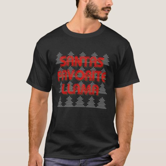 Santas Favorite Llama T-Shirt (Vorderseite)
