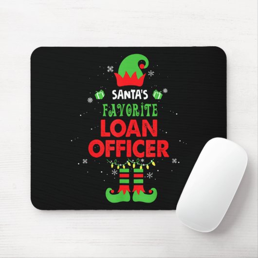 Santa's Favorite Loan Officer Funny Elf Family Xma Mousepad (Mit Mouse)