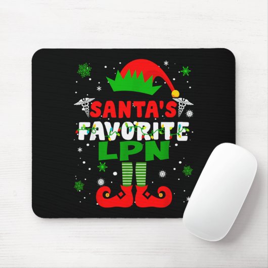 Santa's Favorite Lpn Funny Christmas Mousepad (Mit Mouse)