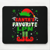 Santa's Favorite Lpn Funny Christmas Mousepad (Vorne)