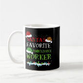 Santa's Favorite Maintenance Worker Fun Christmas  Kaffeetasse (Links)