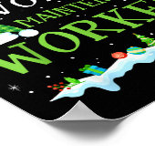 Santa's Favorite Maintenance Worker Fun Christmas Poster (Ecke)