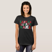 Santas Favorite Mama Groovy Christmas Black T-Shirt (Vorne ganz)