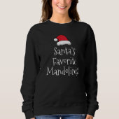 Santas Favorite Mandolinist Christmas mandolin Sweatshirt (Vorderseite)