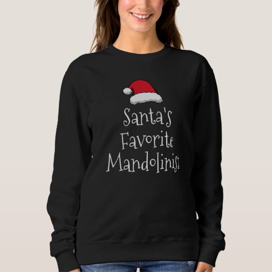Santas Favorite Mandolinist Christmas  mandolin Sweatshirt (Vorderseite)