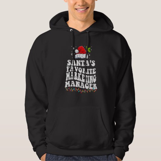 Santa's Favorite Marketing Manager Christmas Hoodie (Vorderseite)