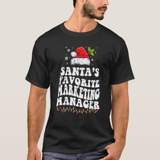 Santa's Favorite Marketing Manager Christmas T-Shirt (Vorderseite)