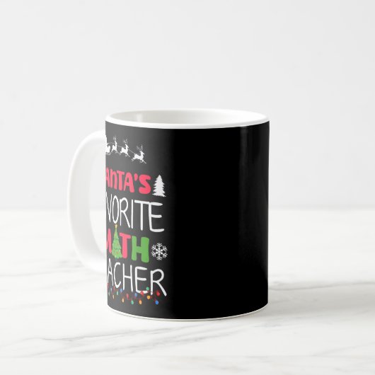 Santa's Favorite Math Teacher Christmas Mathematic Kaffeetasse (Vorderseite Links)