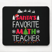 Santa's Favorite Math Teacher Christmas Mathematic Mousepad (Vorne)