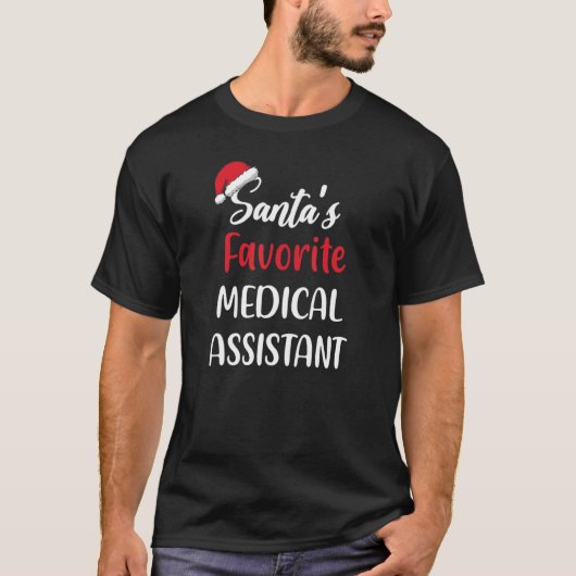 Santas Favorite Medical Assistant Christmas Xm T-Shirt (Vorderseite)