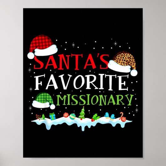 Santa's Favorite Missionary Fun Christmas  Poster (Vorne)
