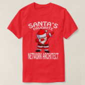 Santas Favorite Network Architecture Weihnachten T-Shirt (Design vorne)