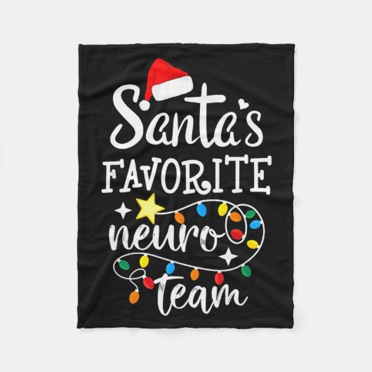 Santa's Favorite Neuro Team Christmas Neurology Nu Fleecedecke (Vorderseite)