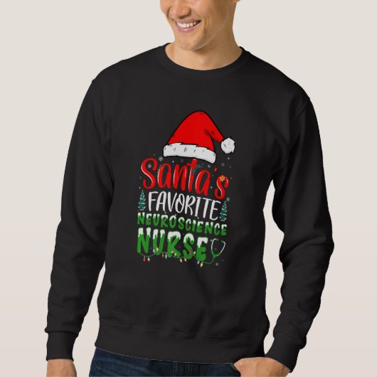 Santa's Favorite Neuroscience Nurse Christmas Neur Sweatshirt (Vorderseite)