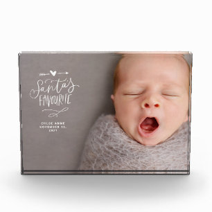 Santas Favorite New Baby Birth Annoucement Fotoblock