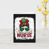 Santas Favorite Nurse Christmas Santa Hat Light Me Karte (Gelbe Blume)