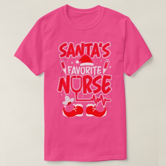 Santas Favorite Nurse Christmas Thirt boy T-Shirt (Design vorne)