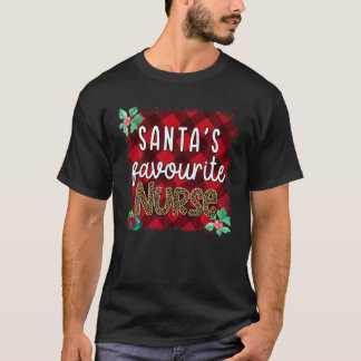 Santas Favorite Nurse Festival Weihnachten Weihnac T-Shirt