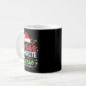 Santa's Favorite Nurse Funny Christmas Nurse Xmas Kaffeetasse (Vorderseite Links)