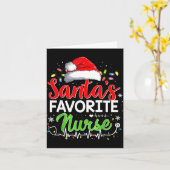 Santa's Favorite Nurse Funny Christmas Nurse Xmas Karte (Gelbe Blume)