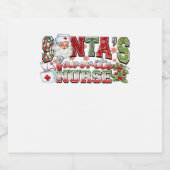Santa's Favorite Nurse, Merry Nurse, Nurse Christm Schaumweinetikett (Einzelnes Label)