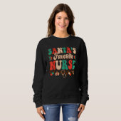 Santa's Favorite Nurse Retro Christmas Nurse Women Sweatshirt (Vorne ganz)