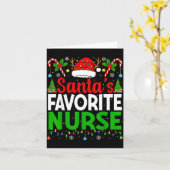 Santas Favorite Nurse Rn Christmas Nursing Christm Karte (Gelbe Blume)