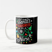 Santa's Favorite Nurse Shirt Men Women Funny Chris Kaffeetasse (Links)