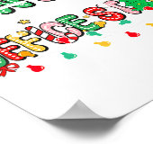 Santa's Favorite Office Staff Christmas Lights San Poster (Ecke)