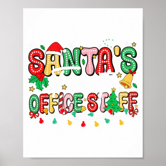 Santa's Favorite Office Staff Christmas Lights San Poster (Vorne)