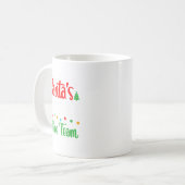 Santa's Favorite Office Team Christmas Lights Sant Kaffeetasse (Vorderseite Links)