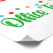 Santa's Favorite Office Team Christmas Lights Sant Poster (Ecke)