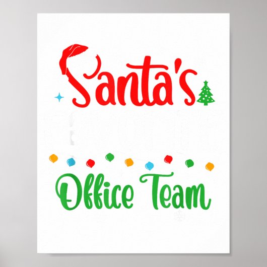 Santa's Favorite Office Team Christmas Lights Sant Poster (Vorne)