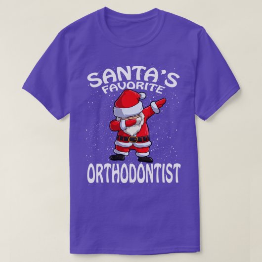 Santas Favorite Orthodontist Weihnachten T-Shirt (Design vorne)