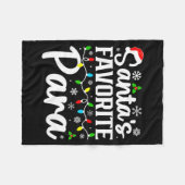 Santa's Favorite Para Funny Christmas Family Match Fleecedecke (Vorderseite (Horizontal))