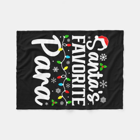 Santa's Favorite Para Funny Christmas Family Match Fleecedecke (Vorderseite (Horizontal))
