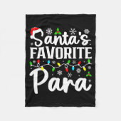 Santa's Favorite Para Funny Christmas Family Match Fleecedecke (Vorderseite)