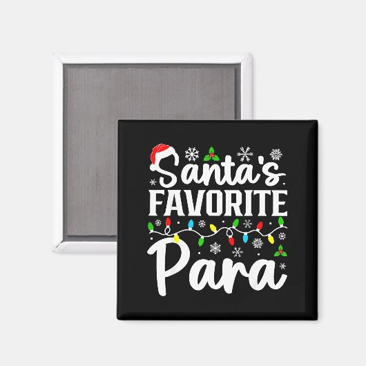 Santa's Favorite Para Funny Christmas Family Match Magnet (Vorderseite/Rückseite)