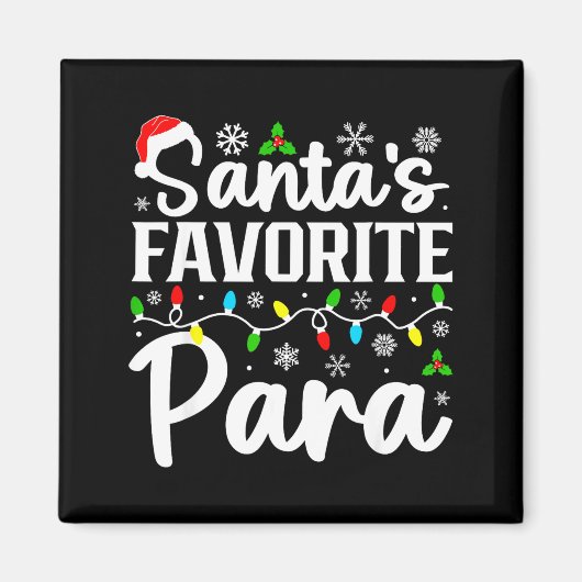 Santa's Favorite Para Funny Christmas Family Match Magnet (Vorne)