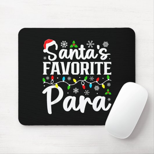 Santa's Favorite Para Funny Christmas Family Match Mousepad (Mit Mouse)
