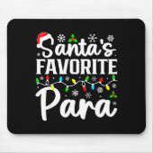 Santa's Favorite Para Funny Christmas Family Match Mousepad (Vorne)