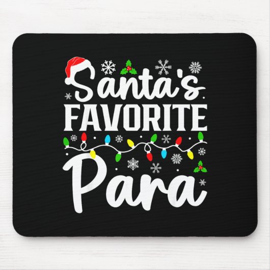 Santa's Favorite Para Funny Christmas Family Match Mousepad (Vorne)