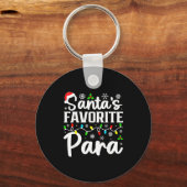 Santa's Favorite Para Funny Christmas Family Match Schlüsselanhänger (Vorderseite)