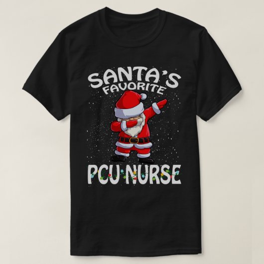 Santas Favorite Pcu Nurse Christmas T-Shirt (Design vorne)